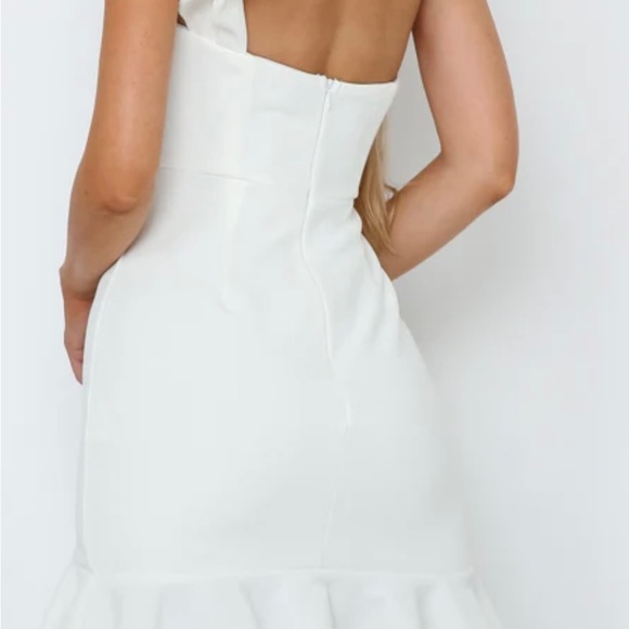 1 Shoulder Ruffled Trumpet Mini GRT 4 BRIDE SORORITY HOLIDAYPARTY DANCE - Picture 4 of 7